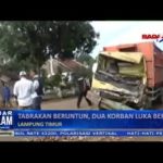 Mobil Muatan Singkong Terguling Timpa Mobil lain 2 Orang Terluka