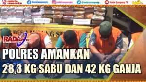 Polres Amankan 28,3 Kg Sabu dan 42 Kg Ganja