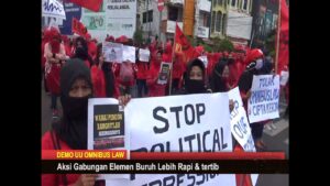 BANDAR LAMPUNG : DEMO UU OMNIBUS LAW : Aksi Buruh Lampung Lebih Tertib & Rapi