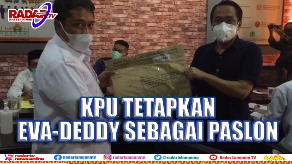 KPU Bandar Lampung Tetapkan Kembali Eva-Deddy Sebagai Paslon
