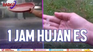 Kecamatan Baradatu 1 Jam Diguyur Hujan Es
