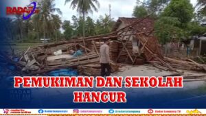 Puting Beliung Terjang Pemukiman Dan Sekolah Di Lampung Timur