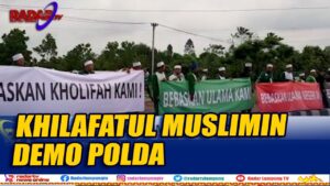 Khilafatul Muslimin Demo Polda Lampung