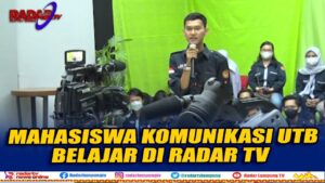 Mahasiswa Komunikasi UTB Praktek Jurnalistik ke Radar Lampung TV
