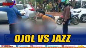 Ojol Vs Jazz, Driver Luka Parah di Bandar Lampung