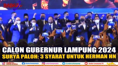 Calon Gubernur Lampung 2024, Surya Paloh: 3 Syarat Untuk Herman HN