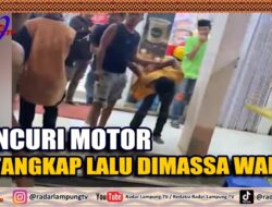 Pencuri Motor Ditangkap Lalu Dimassa Warga