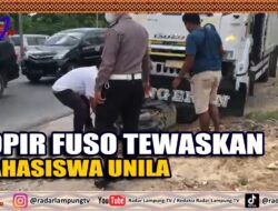 Sopir Fuso Tewaskan Mahasiswa Unila