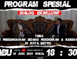 DIALOG EKSELUSIF : Bersama Ketua Fraksi PKS DPRD Metro Yulianto I Tema : Pendidikan & Kesehatan