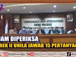 OTT Rektor Unila , 12 Jam Diperiksa, Warek Ii Unila Jawab 15 Pertanyaan