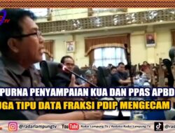 Paripurna Penyampaian KUA DAN PPAS APBD 2023, Diduga Tipu Data Fraksi PDIP Mengecam