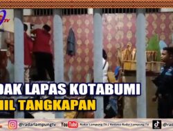 Sidak Lapas Kotabumi Nihil Tangkapan