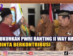 Dikukuhkan, PWRI Ranting Ii Way Halim Diminta Berkontribusi