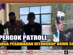 Kepergok Patroli, 2 Warga Pesawaran Ditangkap Bawa Sabu