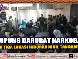 Lampung Darurat Narkoba, Razia Tiga Lokasi Hiburan Nihil Tangkapan