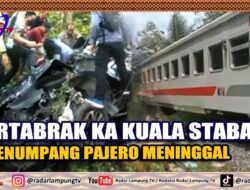 Tertabrak KA Kuala Stabas, 2 Penumpang Pajero Meninggal