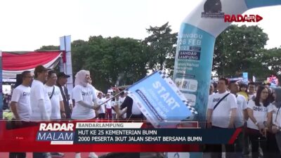 HUT KE 25 KEMENTERIAN BUMN, 2000 PESERTA IKUT JALAN SEHAT BERSAMA BUMN