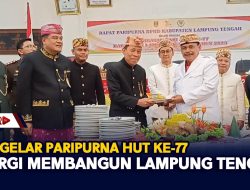 DPRD Gelar Paripurna Hut Ke 77, Sinergi Membangun Lampung Tengah