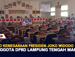 Pidato Kenegaraan Presiden Joko Widodo, 41 Anggota DPRD Lampung Tengah Mangkir