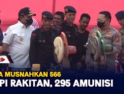 Polda Musnahkan 566 Senpi Rakitan, 295 Amunisi