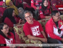 Sambutan ketua DPC PDI Perjuangan Pringsewu Dalam Kegiatan Panen Raya Bersama Andy Roby S.H