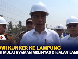 Jokowi Kunker Ke Lampung, Jokowi Mulai Nyaman Melintas Di Jalan Lampung