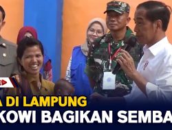 Tiba Di Lampung, Jokowi Bagikan Sembako
