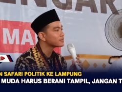 Gibran Safari Politik Ke Lampung, Anak Muda Harus Berani Tampil, Jangan Takut