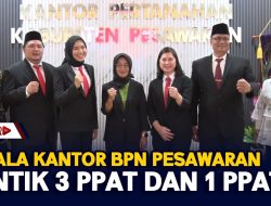 Kepala Kantor BPN Pesawaran Lantik 3 PPAT Dan 1 PPATS