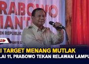 Beri Target Menang Mutlak, Dinilai 11, Prabowo Tekan Relawan Lampung
