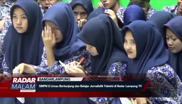 SMPN 2 Limau Berkunjung dan Belajar Jurnalistik Televisi di Radar Lampung TV