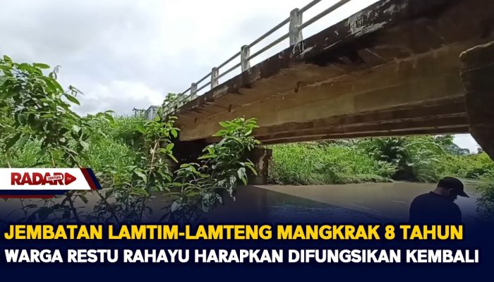 Jembatan Lamtim Lamteng Mangkrak 8 Tahun, Warga Restu Rahayu Harapkan Difungsikan Kembali