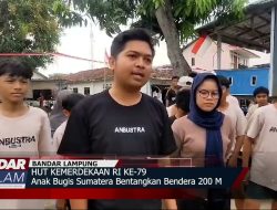 Anak Bugis Sumatera Bentangkan Bendera 200 M