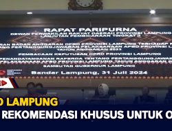 DPRD Lampung Beri Rekomendasi Khusus Untuk OPD