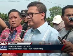BANDAR LAMPUNG – Mahasiwa Unjuk Rasa Tolak Politik Uang