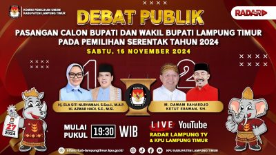 🔴 LIVE DEBAT PUBLIK PASANGAN CALON BUPATI DAN WAKIL BUPATI LAMPUNG TIMUR TAHUN 2024