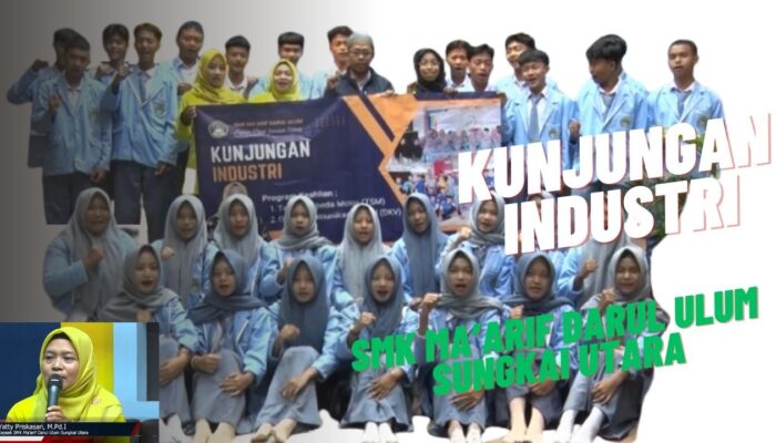 Tingkatkan Kompetensi Siswa, SMK Ma’arif Darul Ulum Sungkai Utara Sambangi Radar Lampung TV